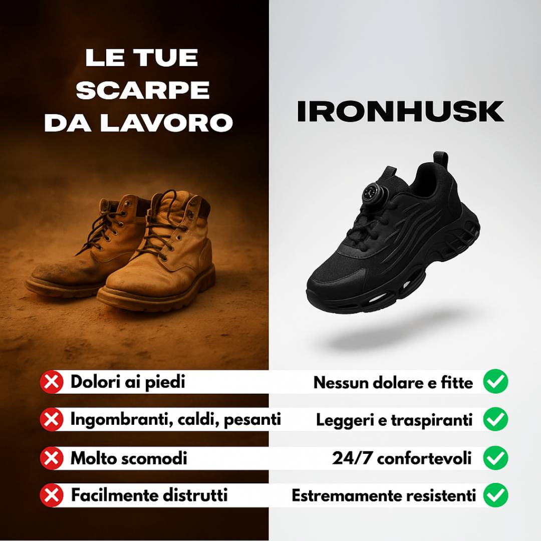 IronHusk™ - Le scarpe antinfortunistiche più comode al mondo
