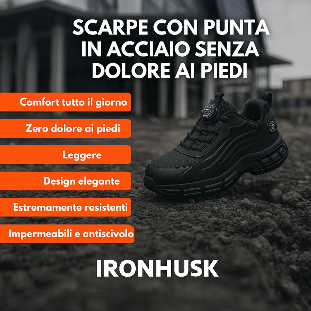 IronHusk™ - Le scarpe antinfortunistiche più comode al mondo